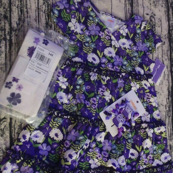 Gymboree Whooo's Cute 5T Dress Tights Hair Curlies Set NWT - Picture 2 of 3